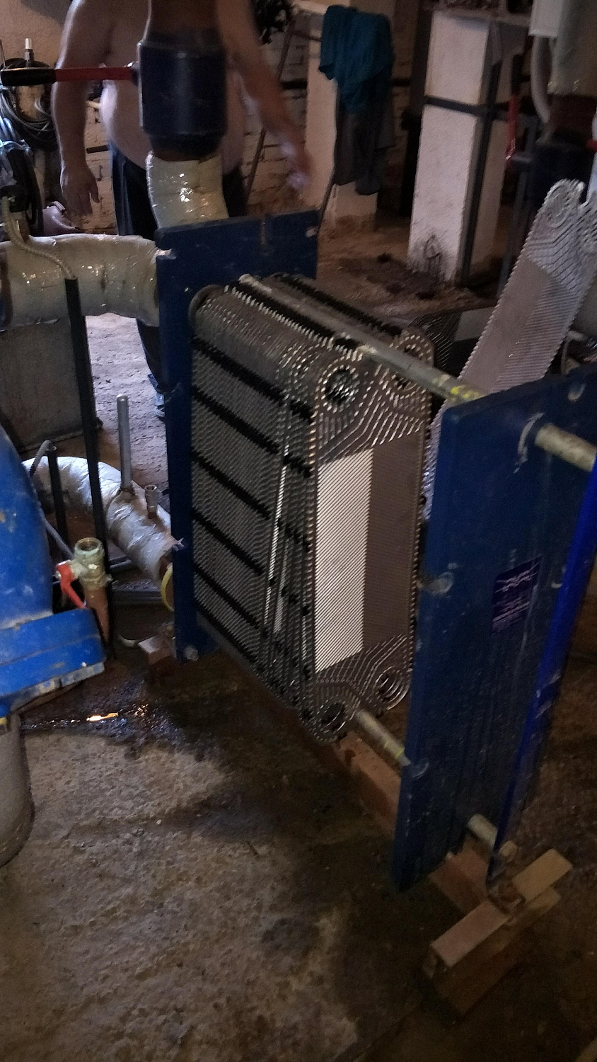 Разборная промывка теплообменников Alfa Laval с заменой прокладок на не оригинал эквивалент